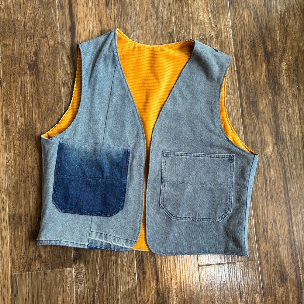 reworked denim vest ♻️